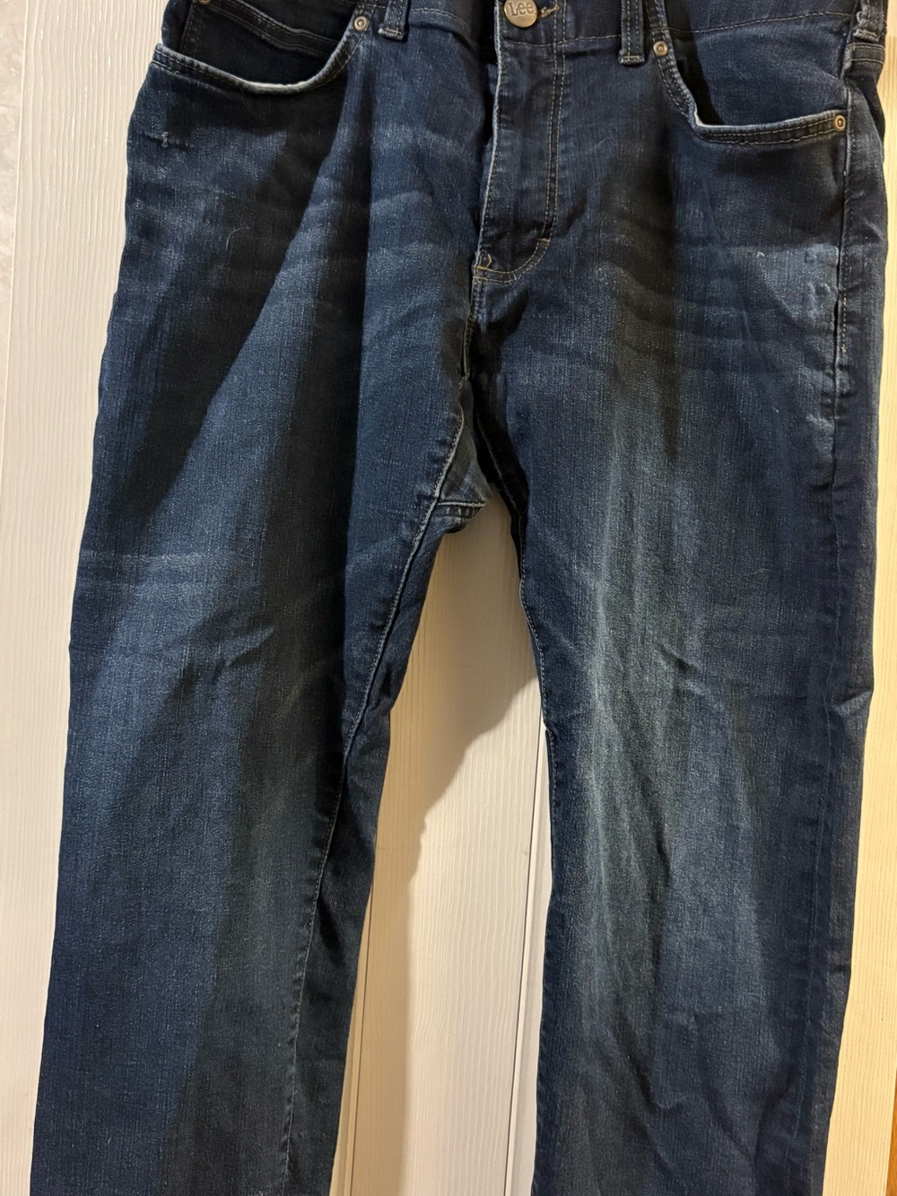 Lee Men's Slim Straight Jeans in Dark Indigo Wash
